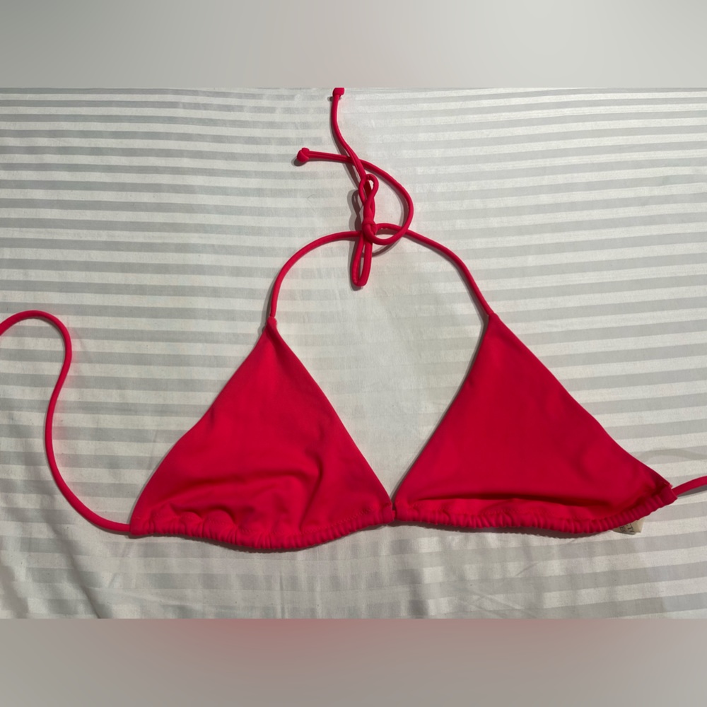 Neon Hot Pink Victoria’s Secret Triangle Bikini Top - L